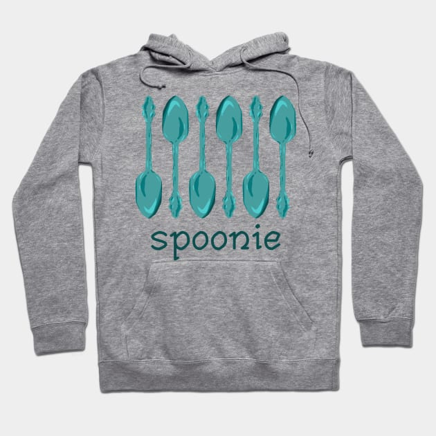 Spoonie (Teal) Hoodie by KelseyLovelle